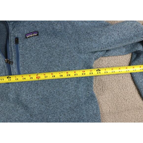 Patagonia Jacket Mens L Blue Better Sweater Fleece 1/4 Zip Pull Over Hiking - Picture 6 of 7